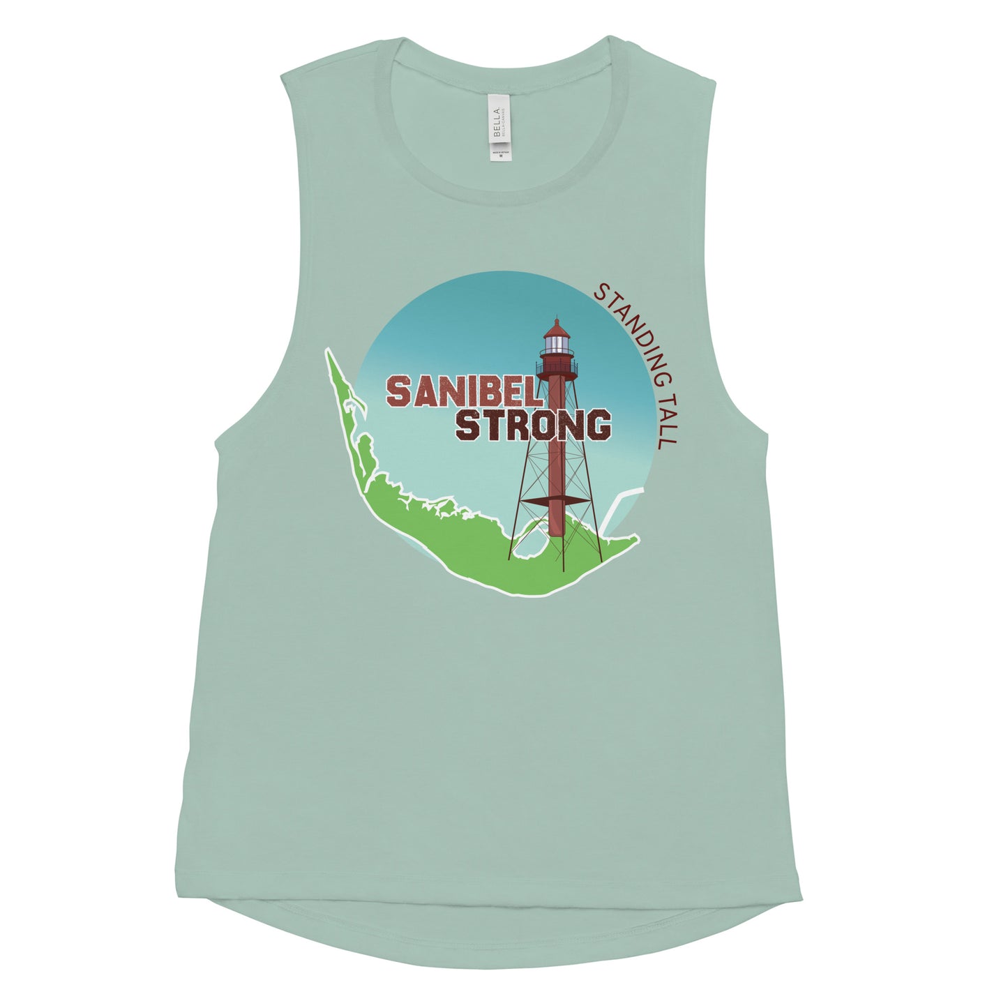 Sanibel Strong Standing Tall Ladies' Muscle Tank
