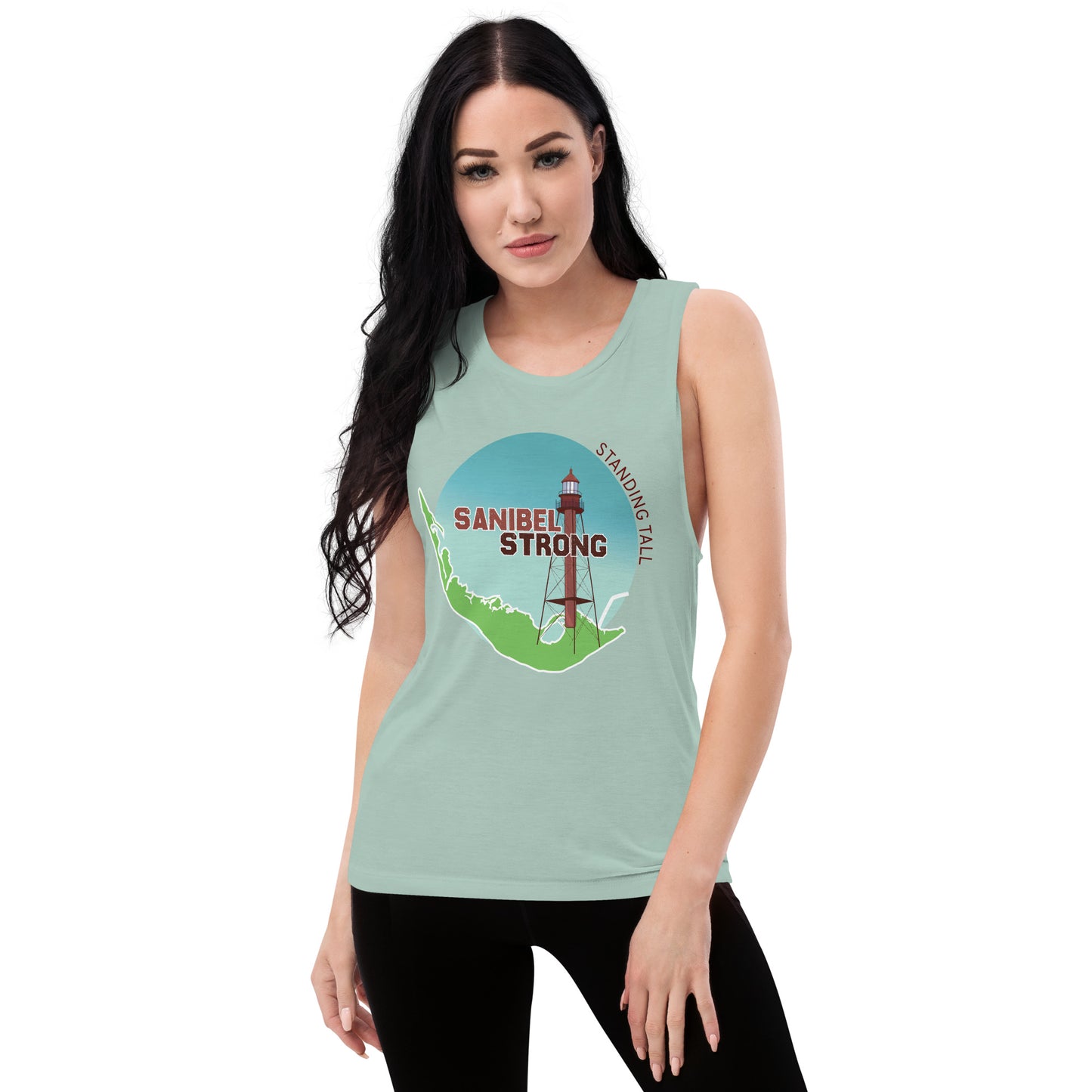 Sanibel Strong Standing Tall Ladies' Muscle Tank