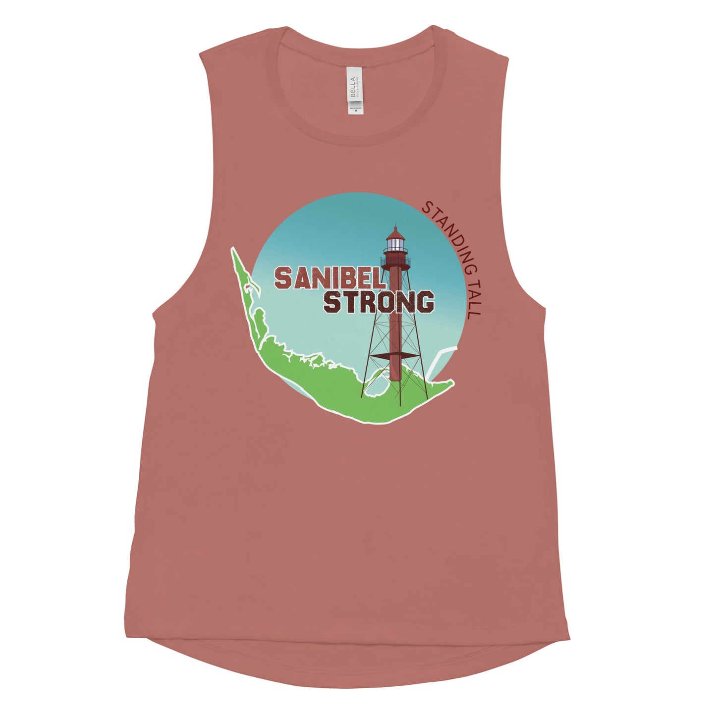 Sanibel Strong Standing Tall Ladies' Muscle Tank