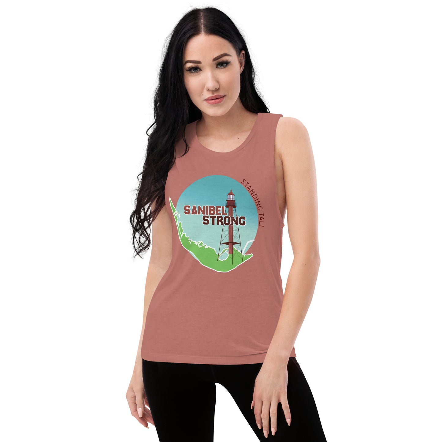 Sanibel Strong Standing Tall Ladies' Muscle Tank