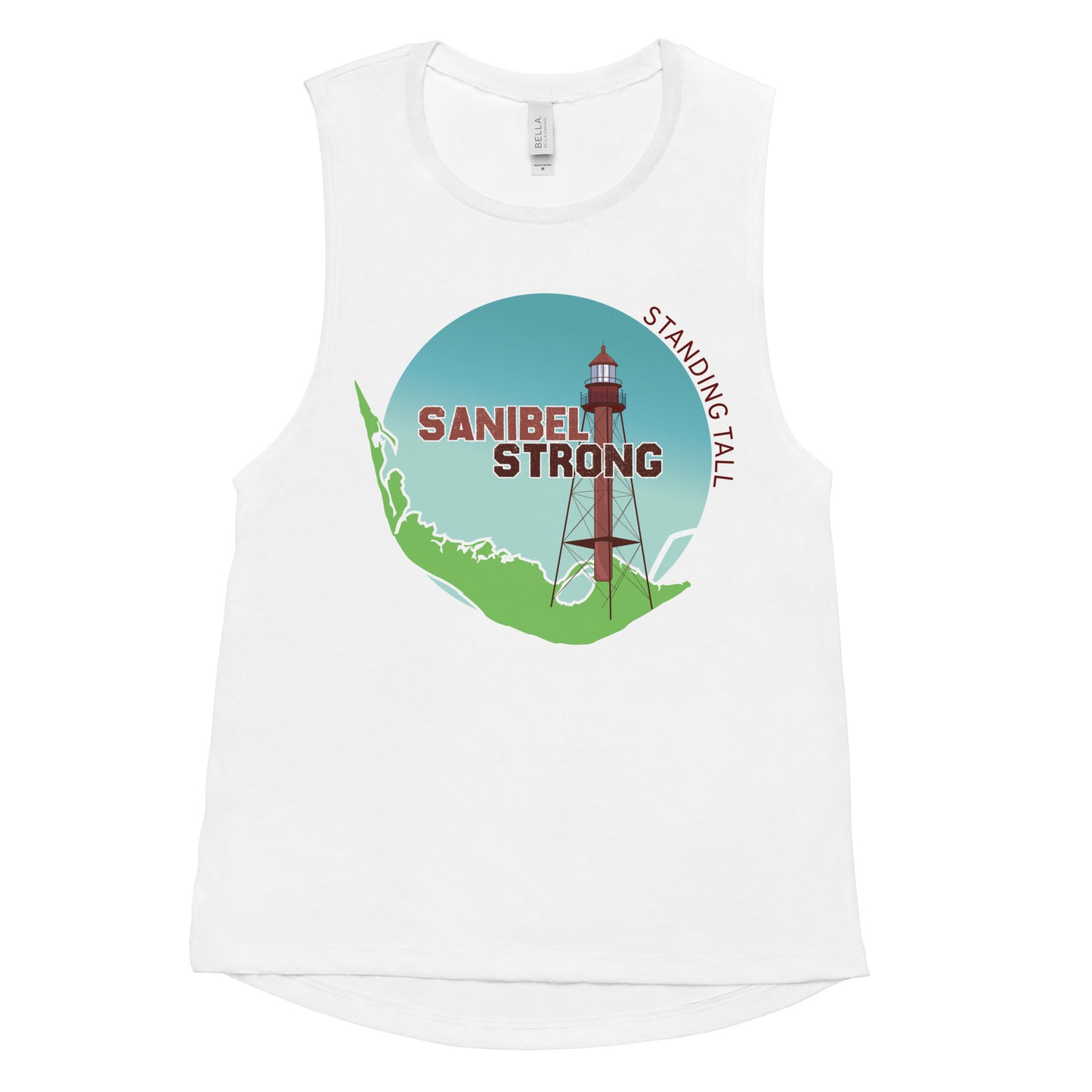 Sanibel Strong Standing Tall Ladies' Muscle Tank