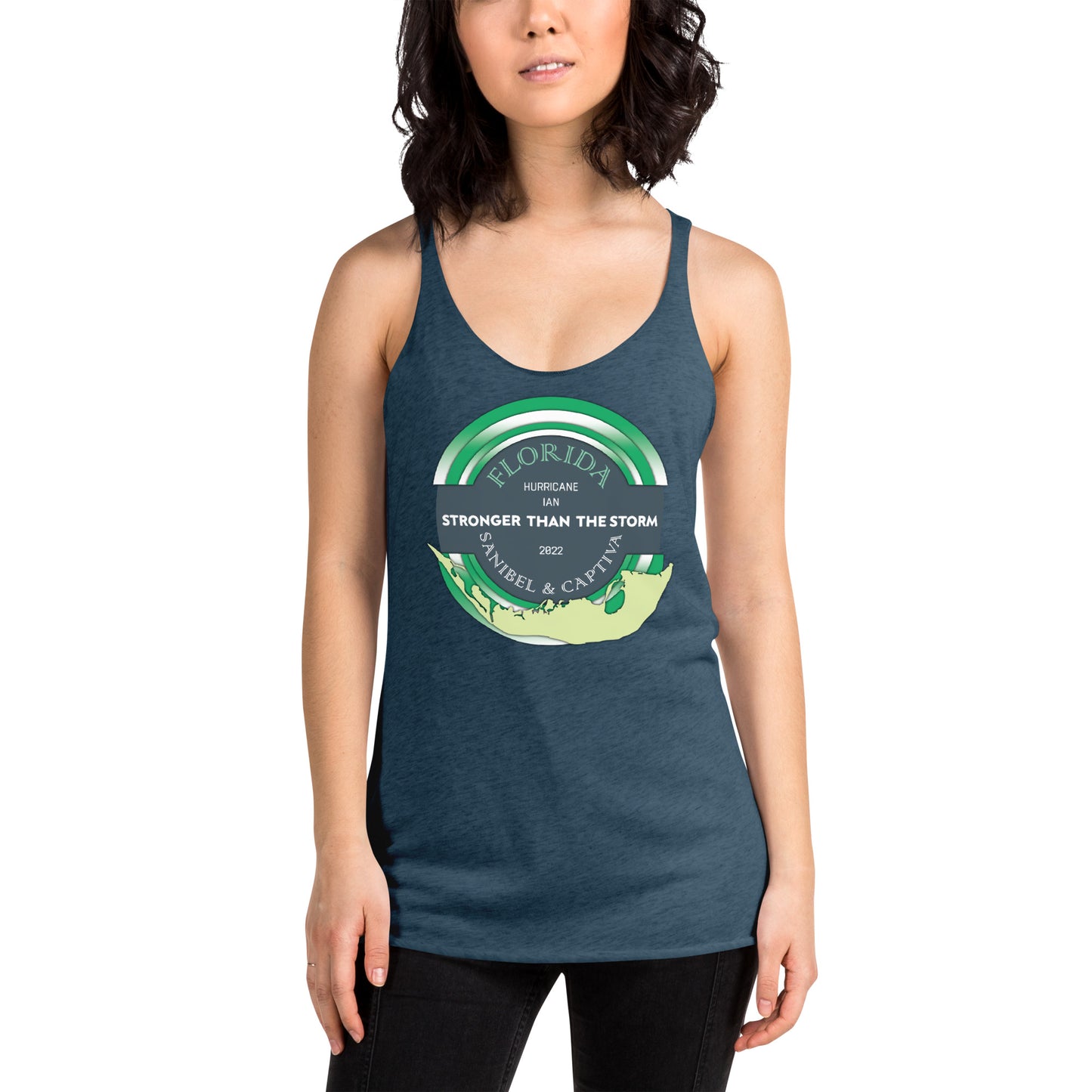 Sanibel Captiva Stronger Than The Storm Women's Tank Top - True Green Design