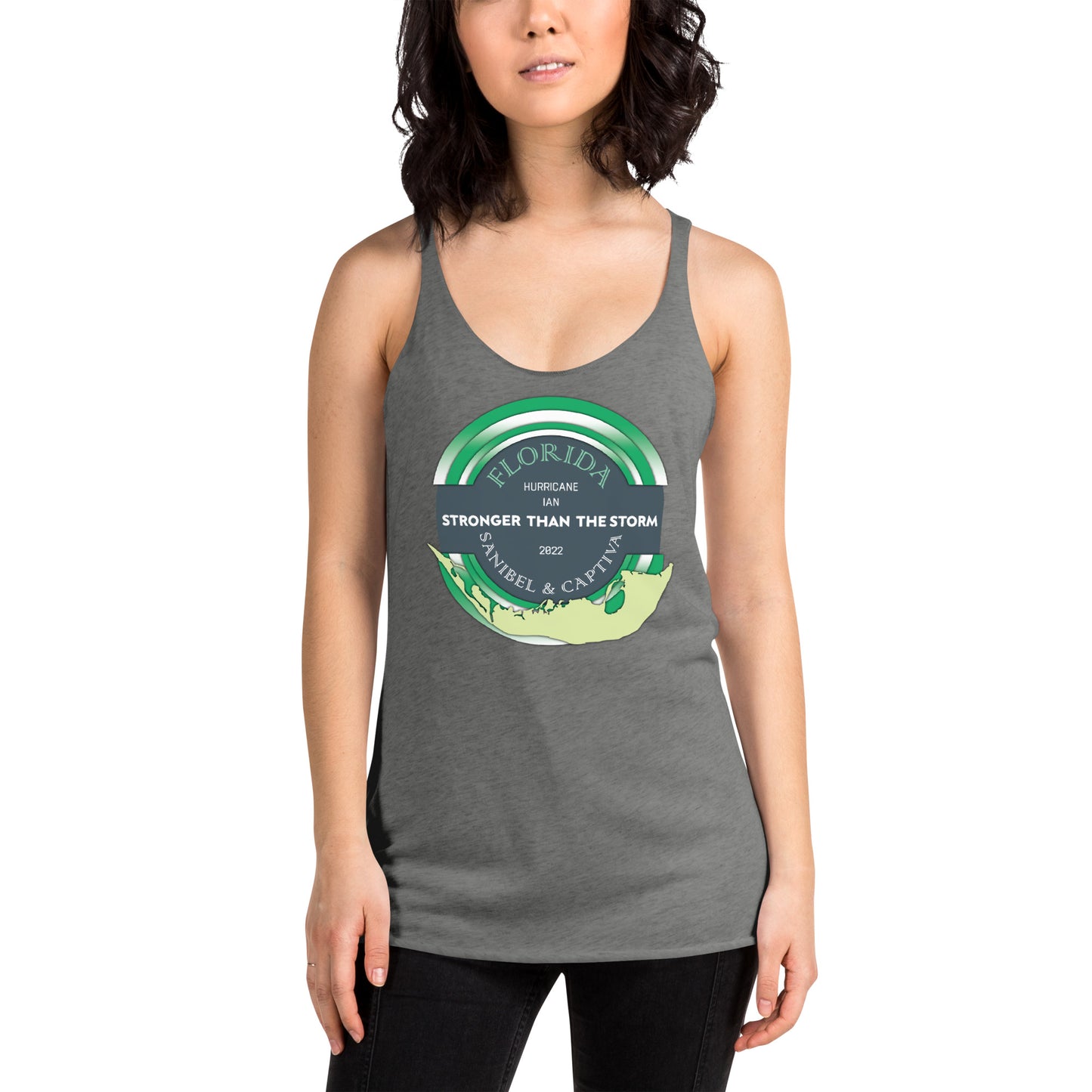 Sanibel Captiva Stronger Than The Storm Women's Tank Top - True Green Design