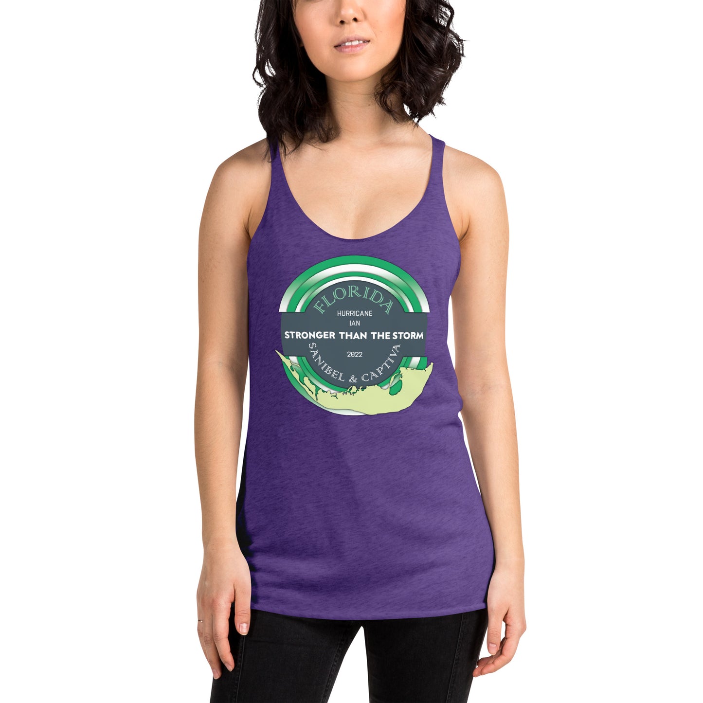 Sanibel Captiva Stronger Than The Storm Women's Tank Top - True Green Design