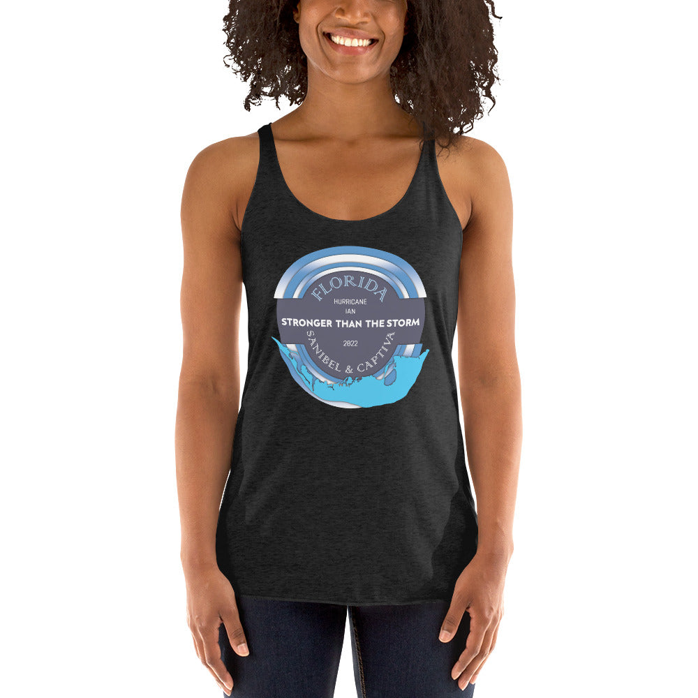 Sanibel Captiva Stronger Than The Storm Women's Tank - Blue Design