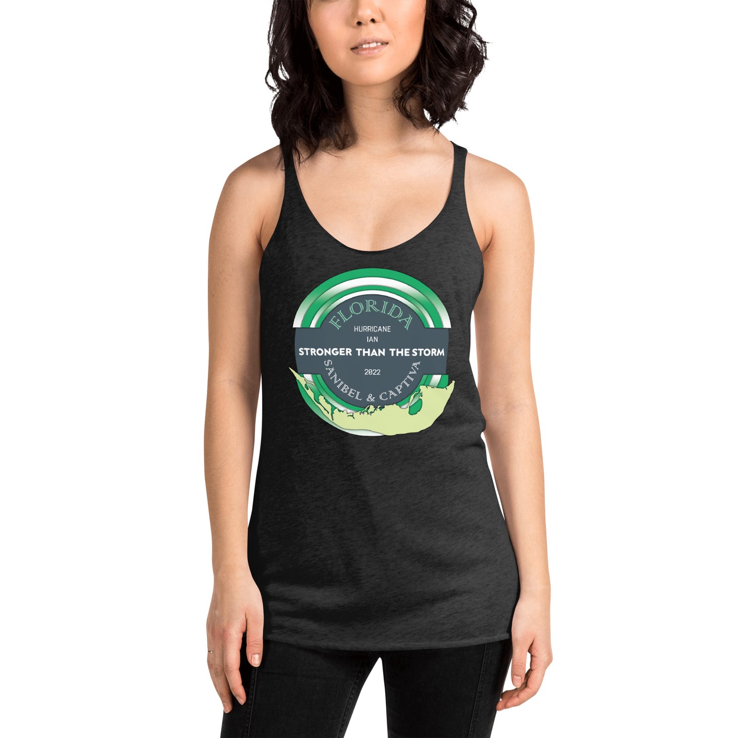 Sanibel Captiva Stronger Than The Storm Women's Tank Top - True Green Design