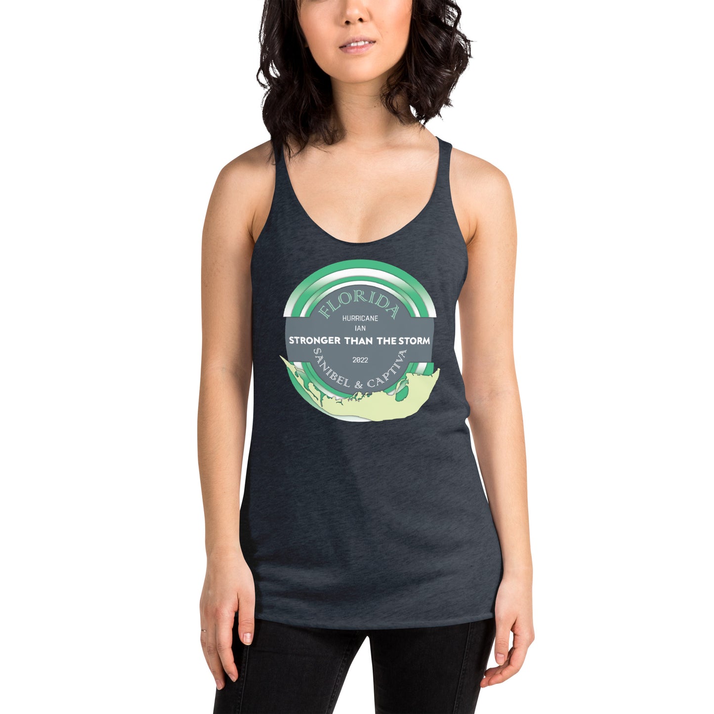 Sanibel Captiva Stronger Than The Storm Women's Tank Top - True Green Design