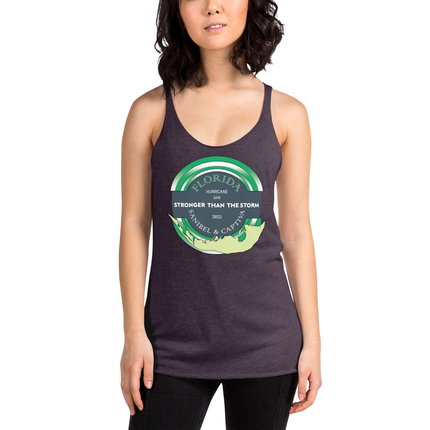 Sanibel Captiva Stronger Than The Storm Women's Tank Top - True Green Design
