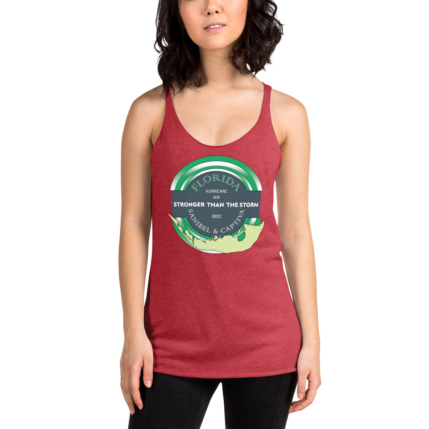 Sanibel Captiva Stronger Than The Storm Women's Tank Top - True Green Design