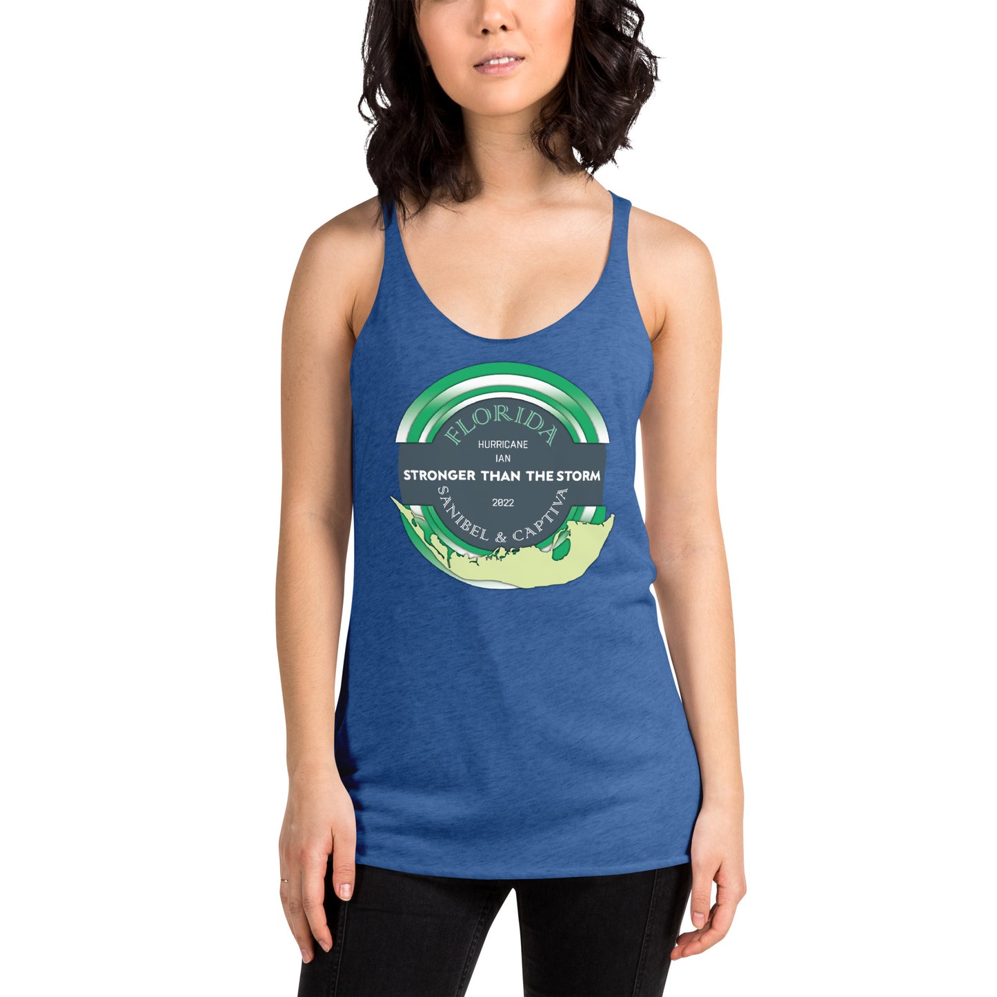 Sanibel Captiva Stronger Than The Storm Women's Tank Top - True Green Design