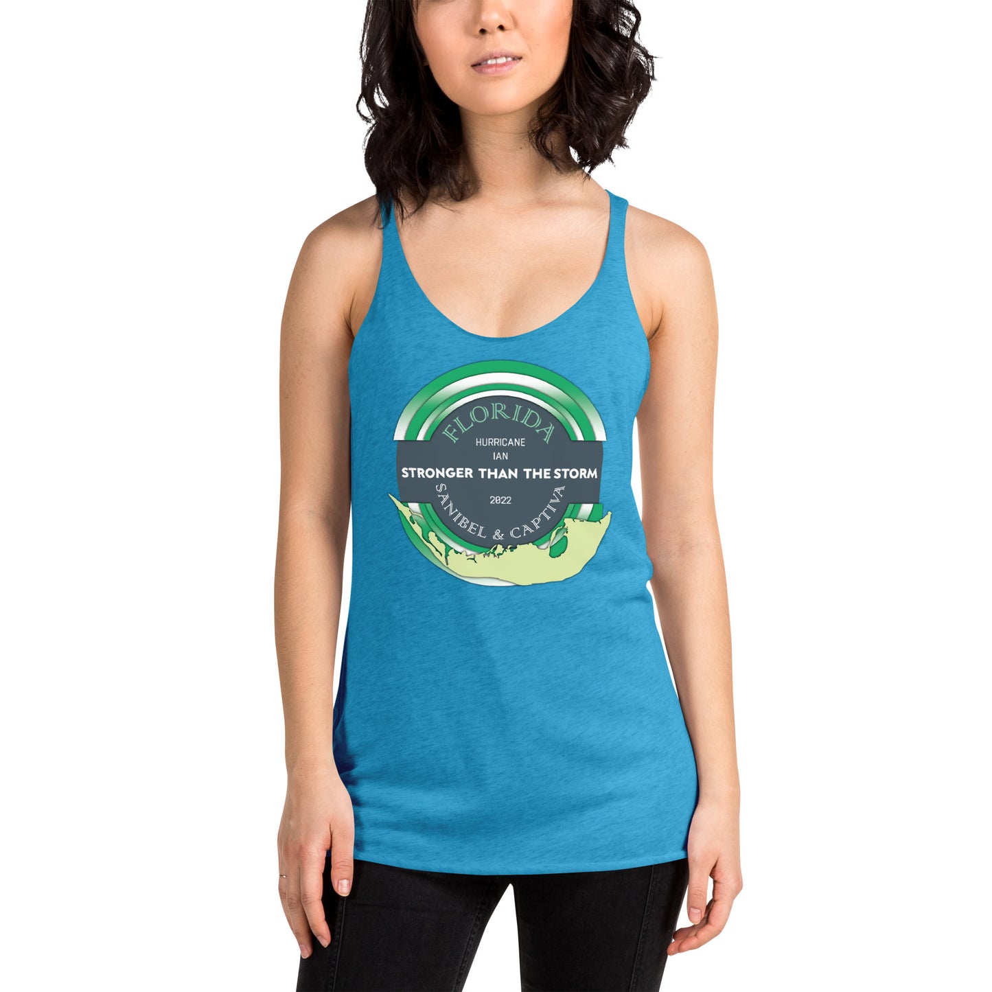 Sanibel Captiva Stronger Than The Storm Women's Tank Top - True Green Design