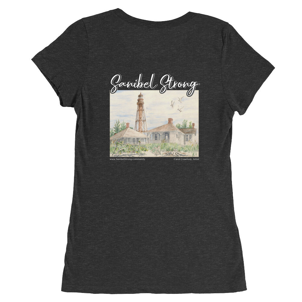 Sanibel Strong Watercolor Ladies' Scoop Neck Shirt