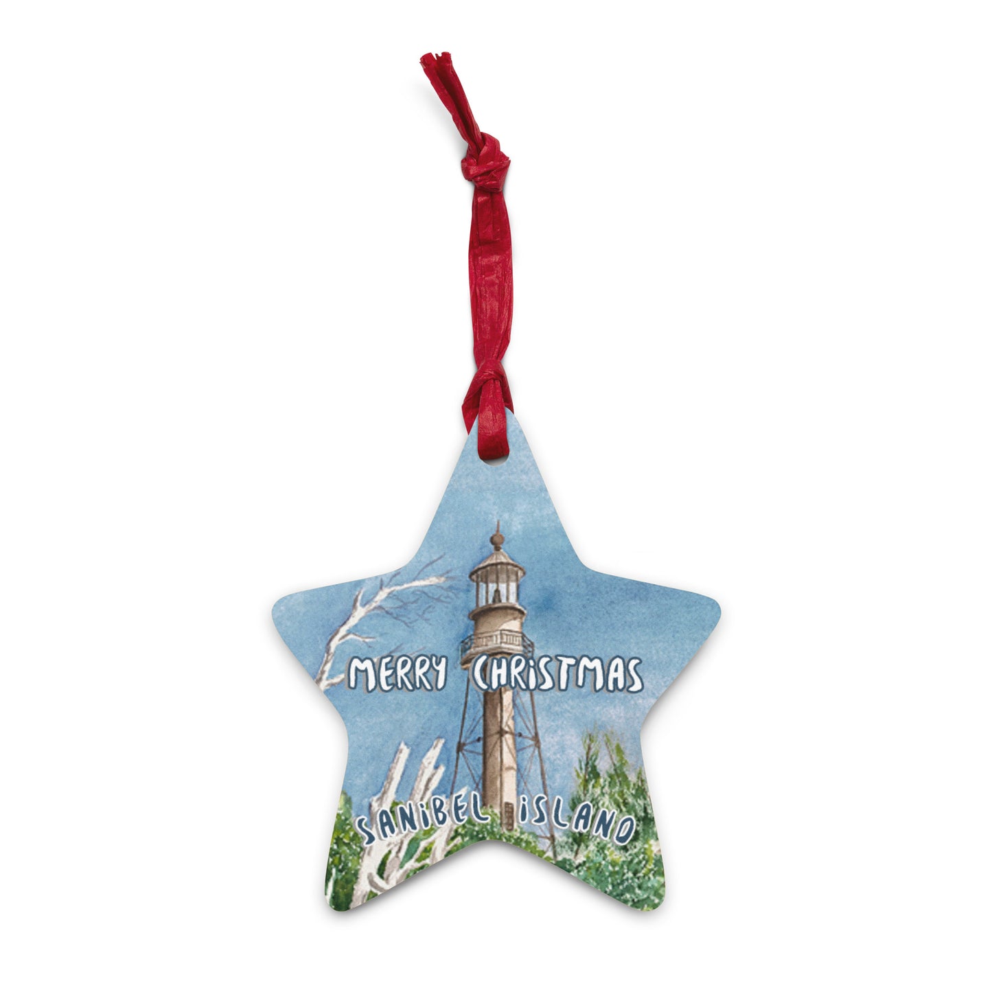 Sanibel Christmas Ornaments (all 6 shapes have Sanibel Lighthouse on front!)