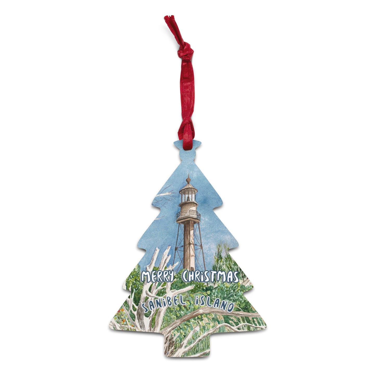 Sanibel Christmas Ornaments (all 6 shapes have Sanibel Lighthouse on front!)