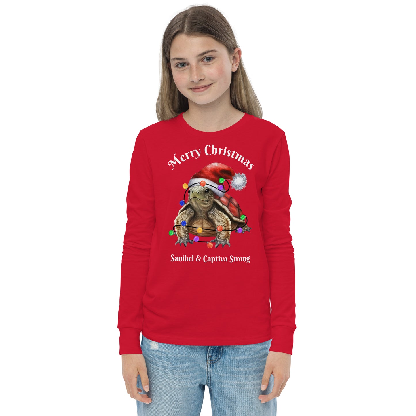 Sanibel Captiva Christmas Youth Long Sleeve Shirt