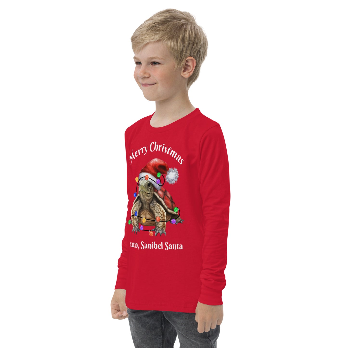 Sanibel Santa Youth Long Sleeve Shirt