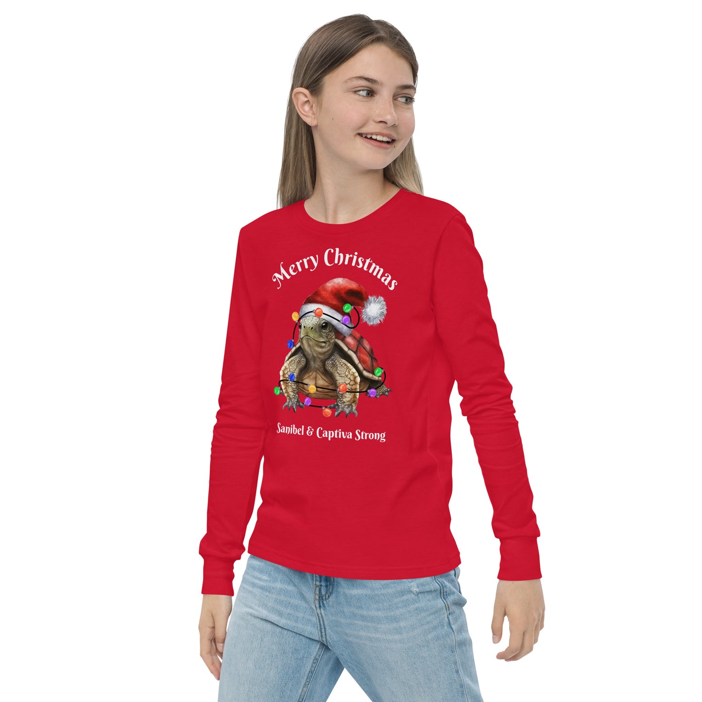 Sanibel Captiva Christmas Youth Long Sleeve Shirt