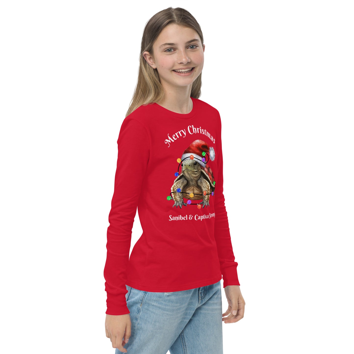 Sanibel Captiva Christmas Youth Long Sleeve Shirt