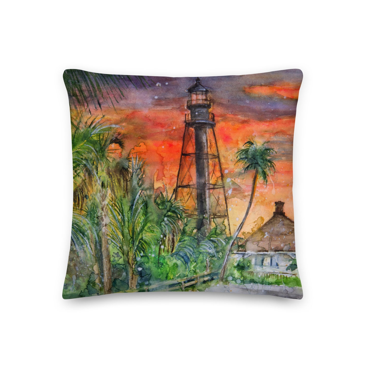 Sanibel Lighthouse Scott Kish Premium Pillow