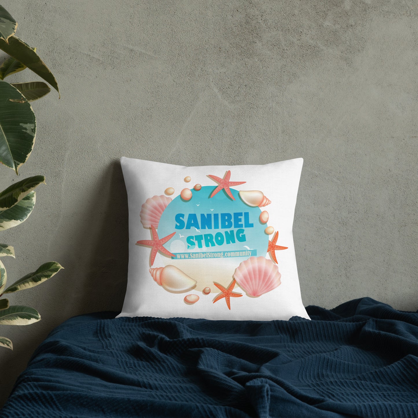 Sanibel Strong Starfish & Seasheslls - Pillow