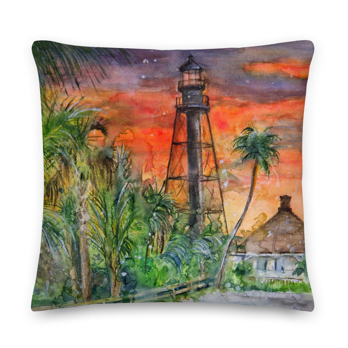 Sanibel Lighthouse Scott Kish Premium Pillow