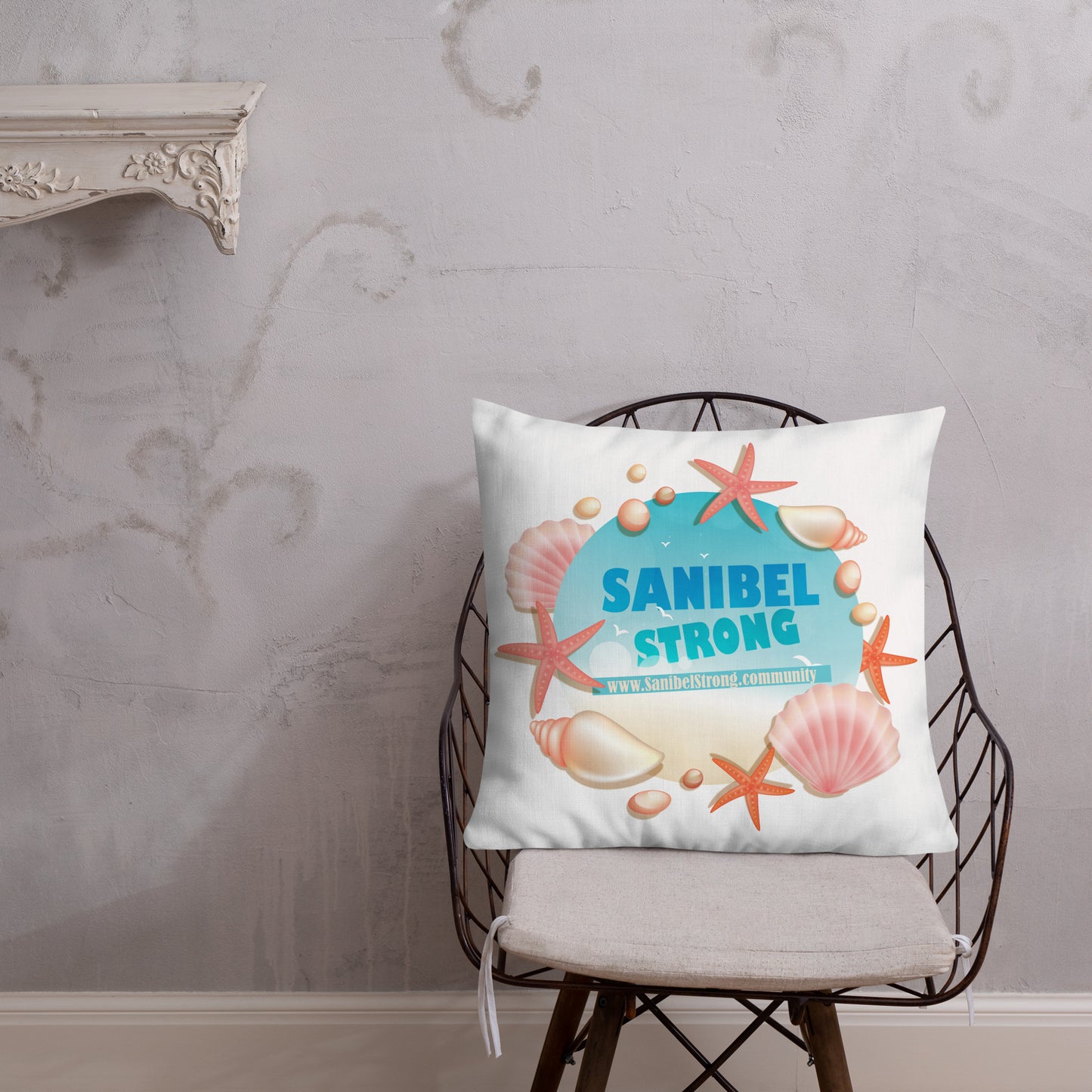 Sanibel Strong Starfish & Seasheslls - Pillow