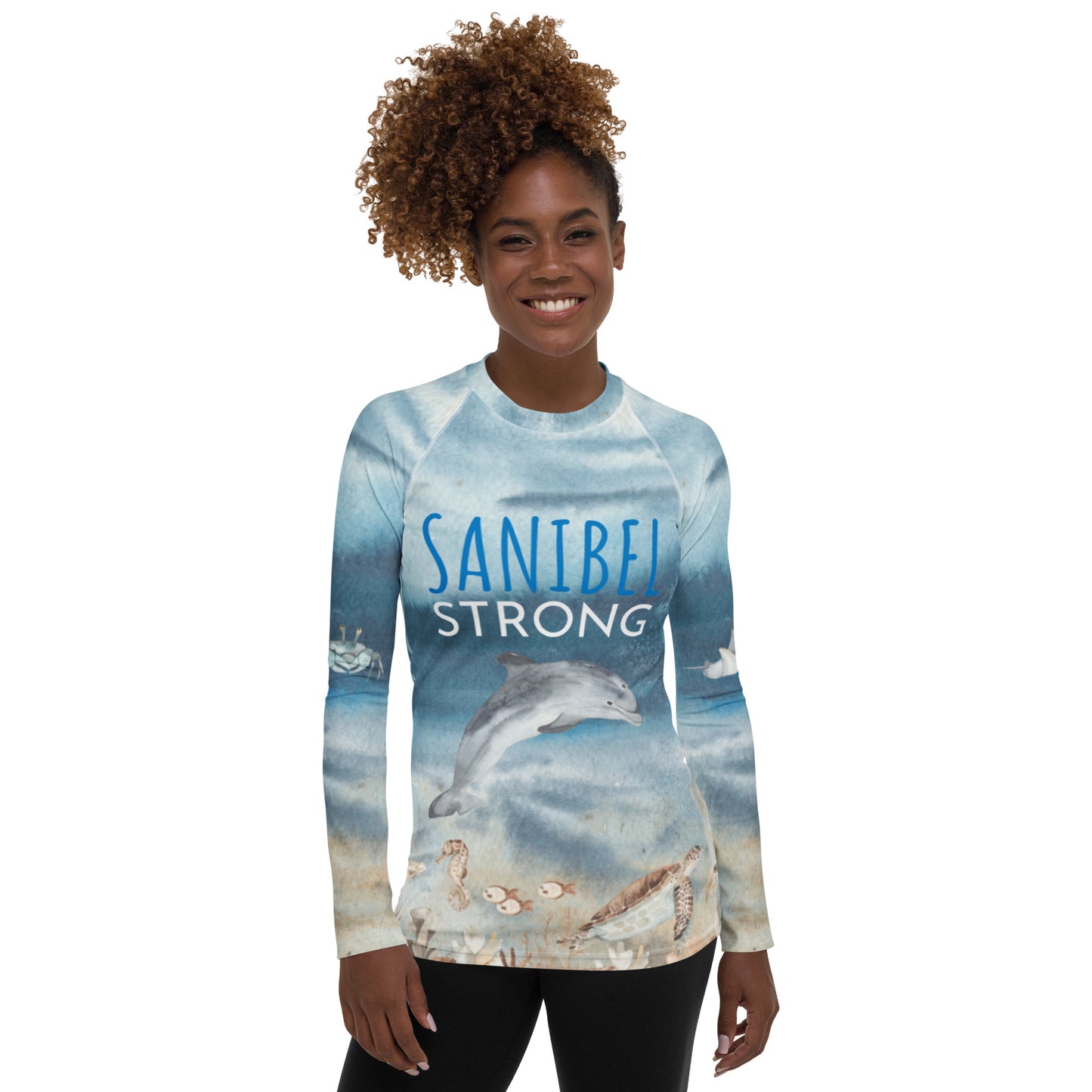 Sanibel Strong Women's Sun Protective Shirt / Rash Guard - Blocks 98% of the sun!