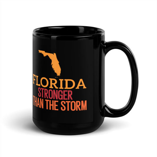 Florida Stronger Than The Storm Black Mug
