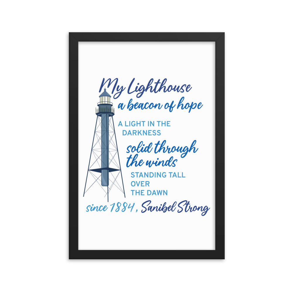My Lighthouse Poem - Framed Poster