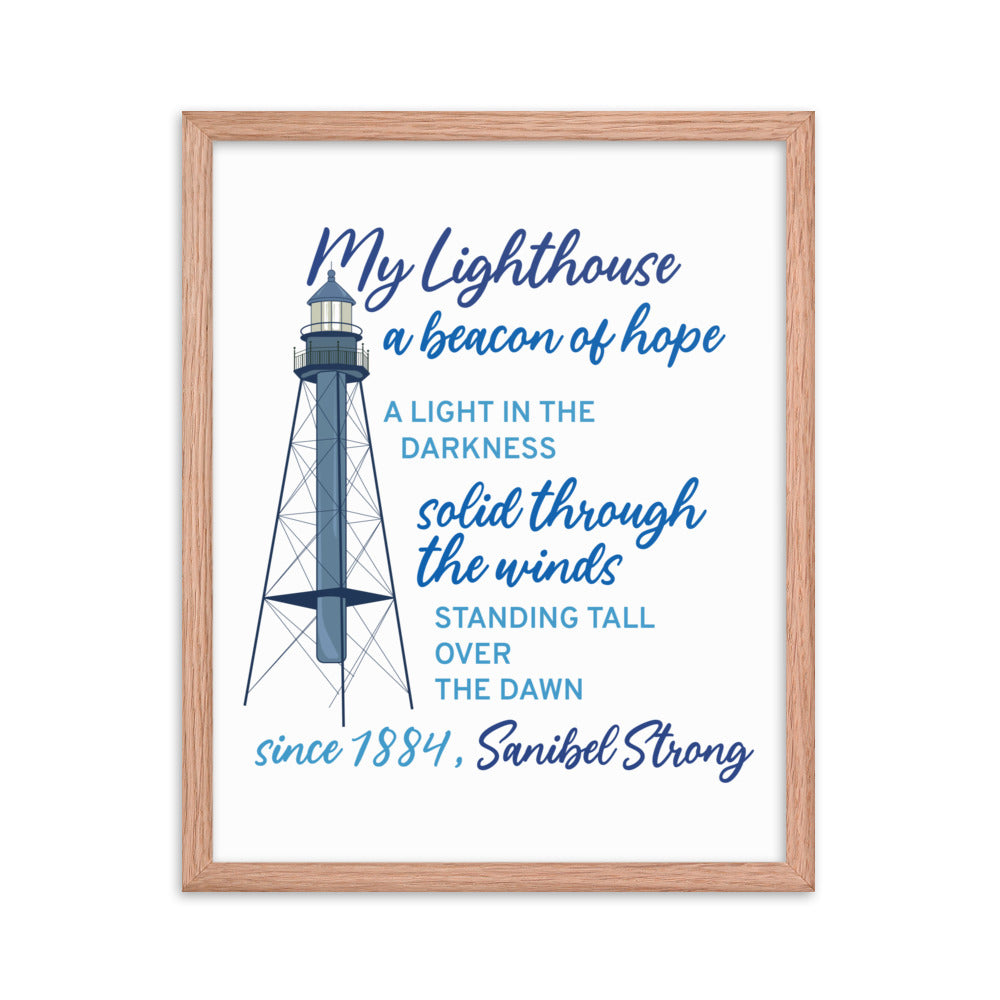 My Lighthouse Poem - Framed Poster
