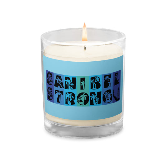 Sanibel Strong Candle - Palm Tree Lettering