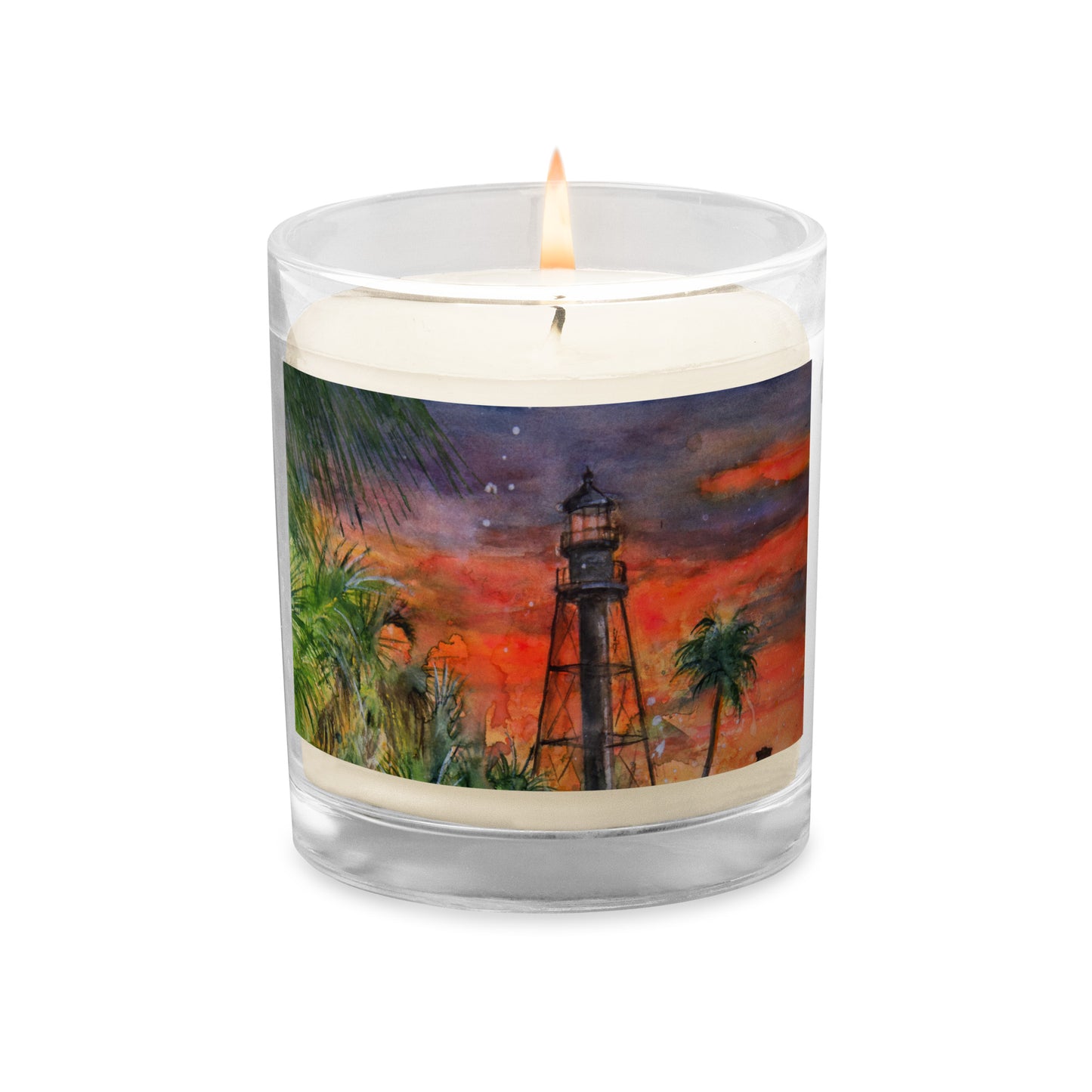 Sanibel Lighthouse Scott Kish Watercolor Candle