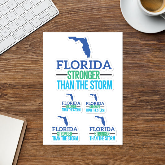 Florida Stronger Than The Storm Indoor Sticker Sheet