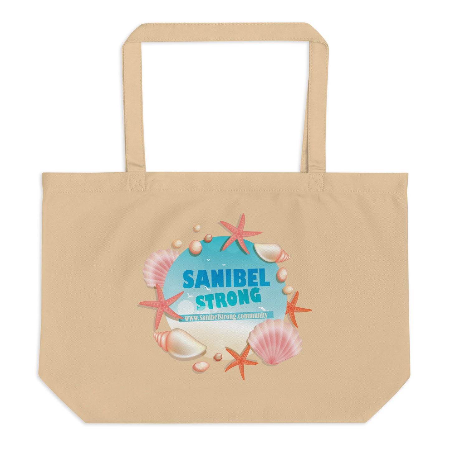 Sanibel Strong Starfish & Seashells - Large Tote Bag