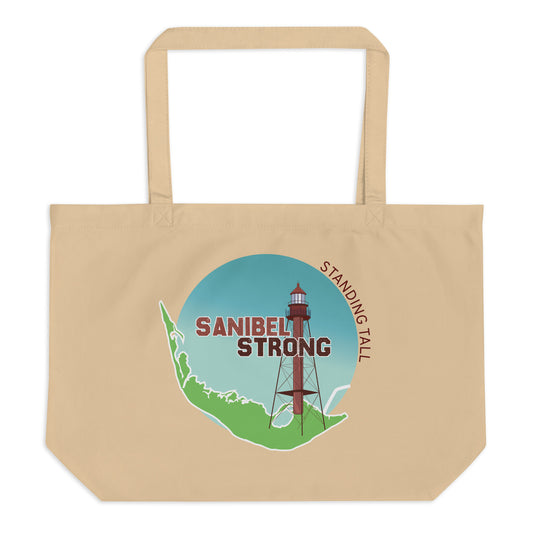 Sanibel Strong Standing Tall Large Tote Bag (double sided)