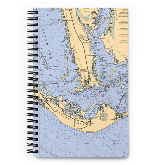 Sanibel Map Spiral Notebook