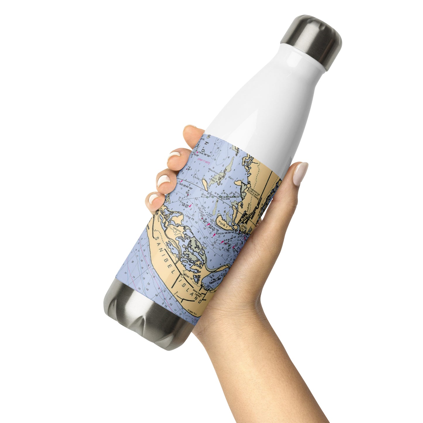 Sanibel Map Water Bottle