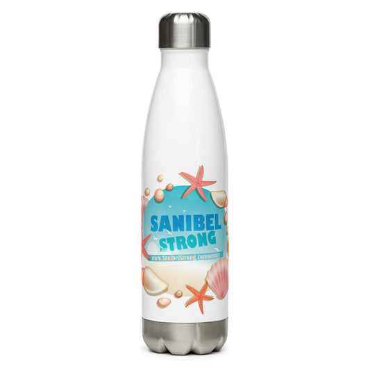 Sanibel Strong Starfish & Seashells - Stainless Steel Water Bottle