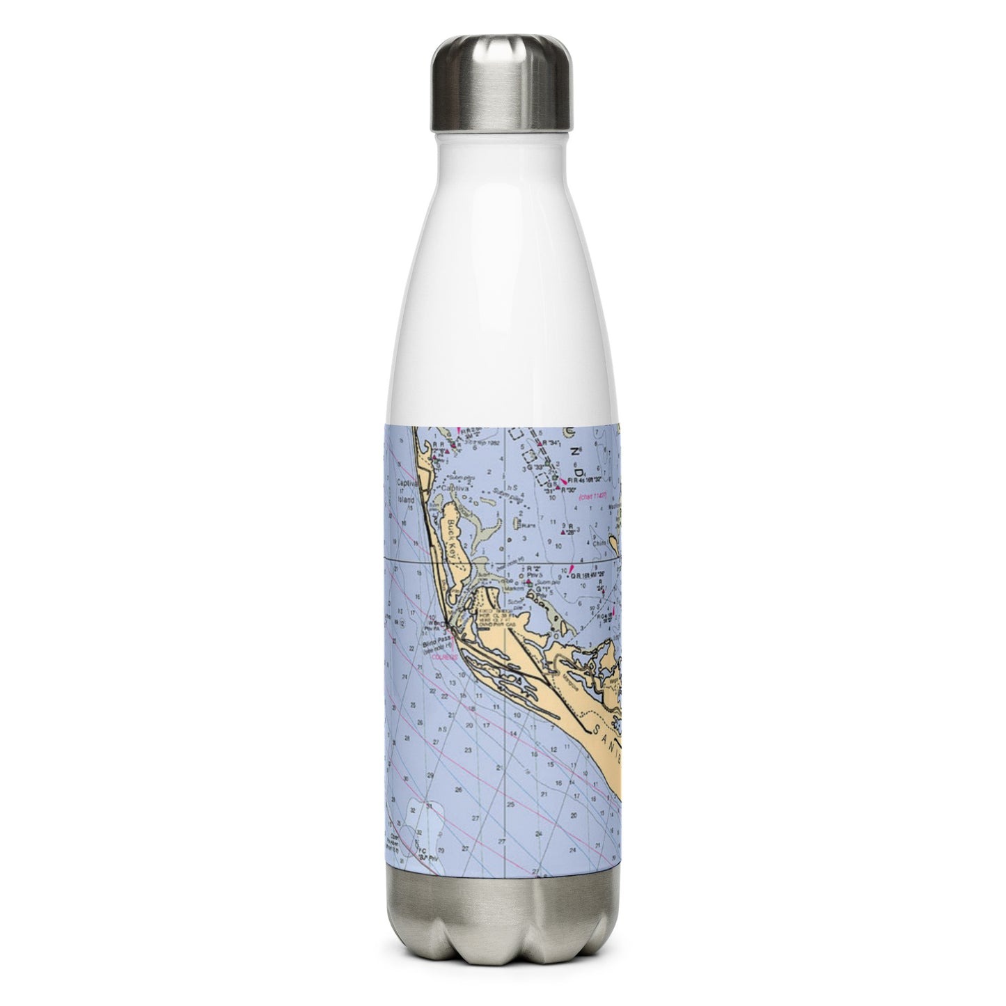 Sanibel Map Water Bottle