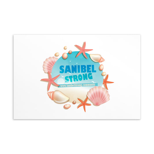 Sanibel Strong Starfish & Seashells - Postcard