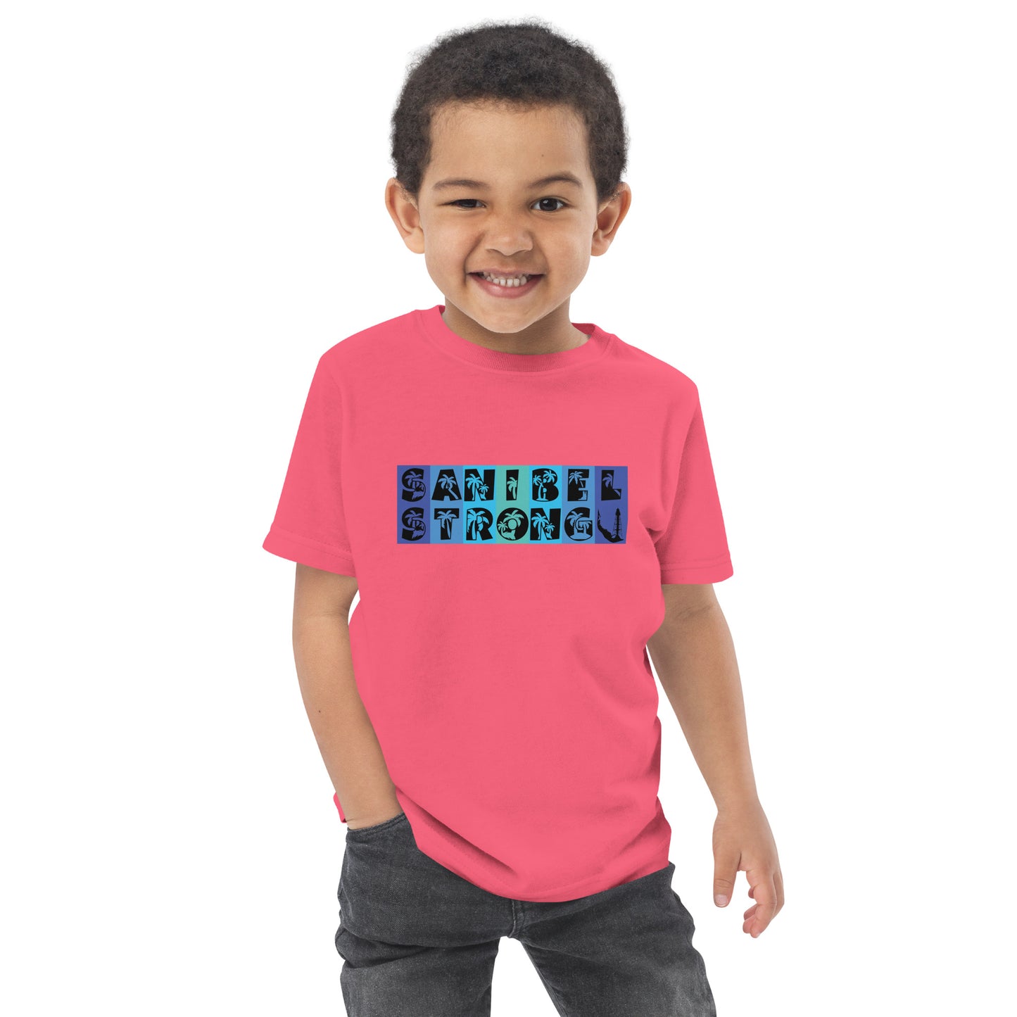 Sanibel Strong Toddler Shirt - Blue Design