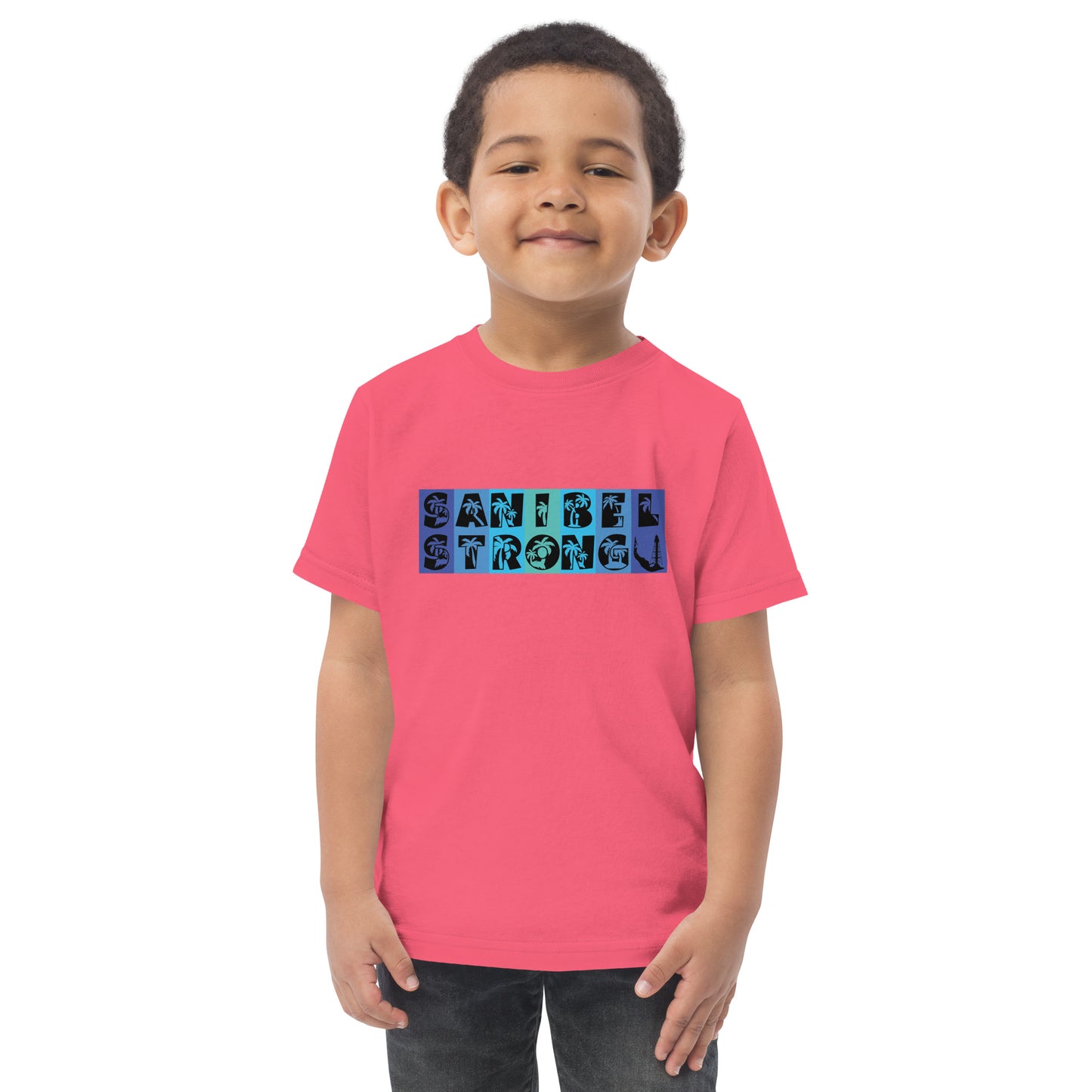 Sanibel Strong Toddler Shirt - Blue Design