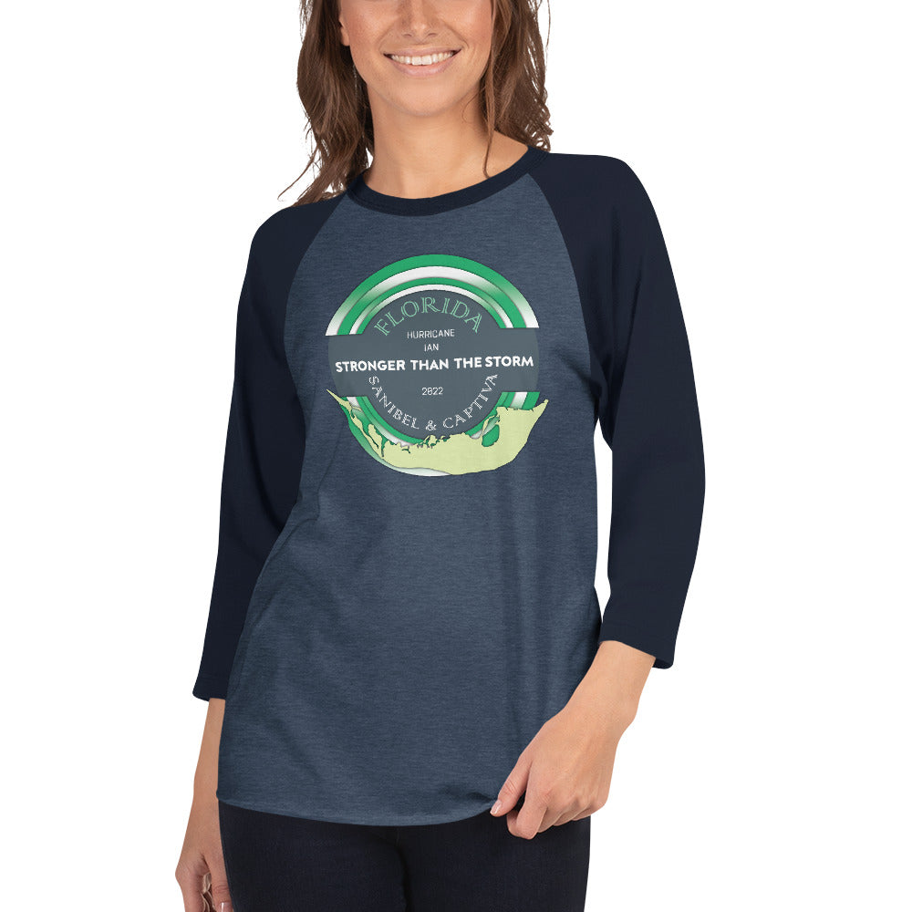 Sanibel Captiva Stronger Than The Storm 3/4 sleeve Shirt - True Green Design