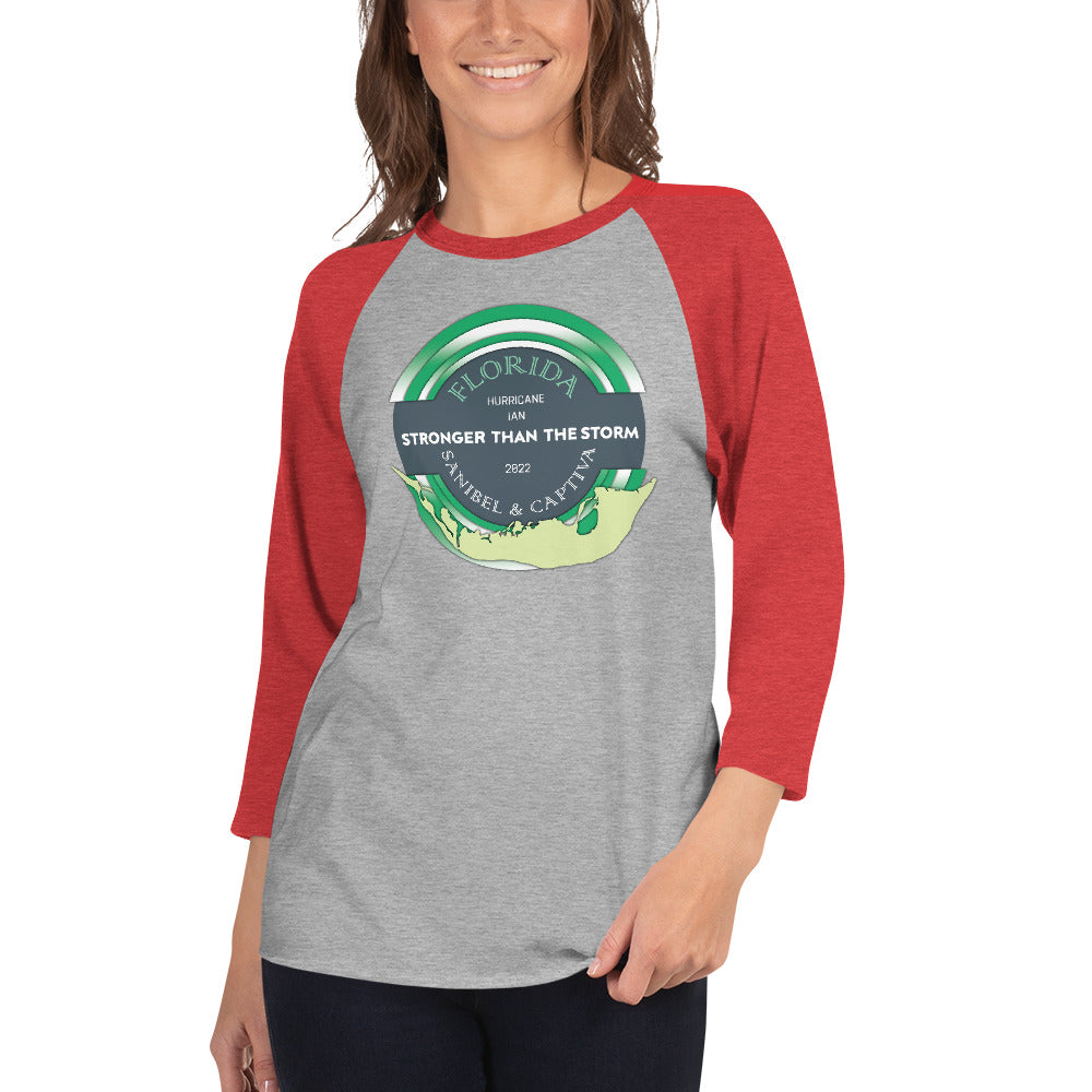 Sanibel Captiva Stronger Than The Storm 3/4 sleeve Shirt - True Green Design