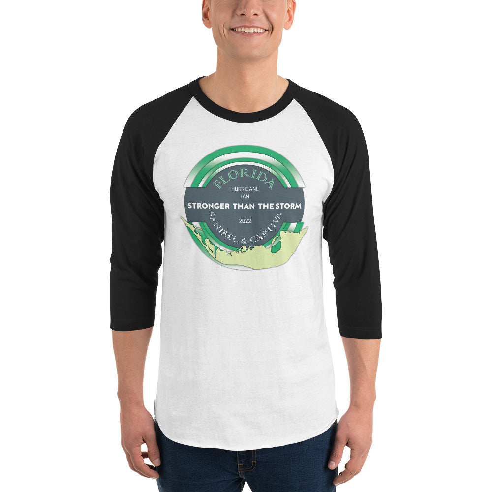 Sanibel Captiva Stronger Than The Storm 3/4 sleeve Shirt - True Green Design