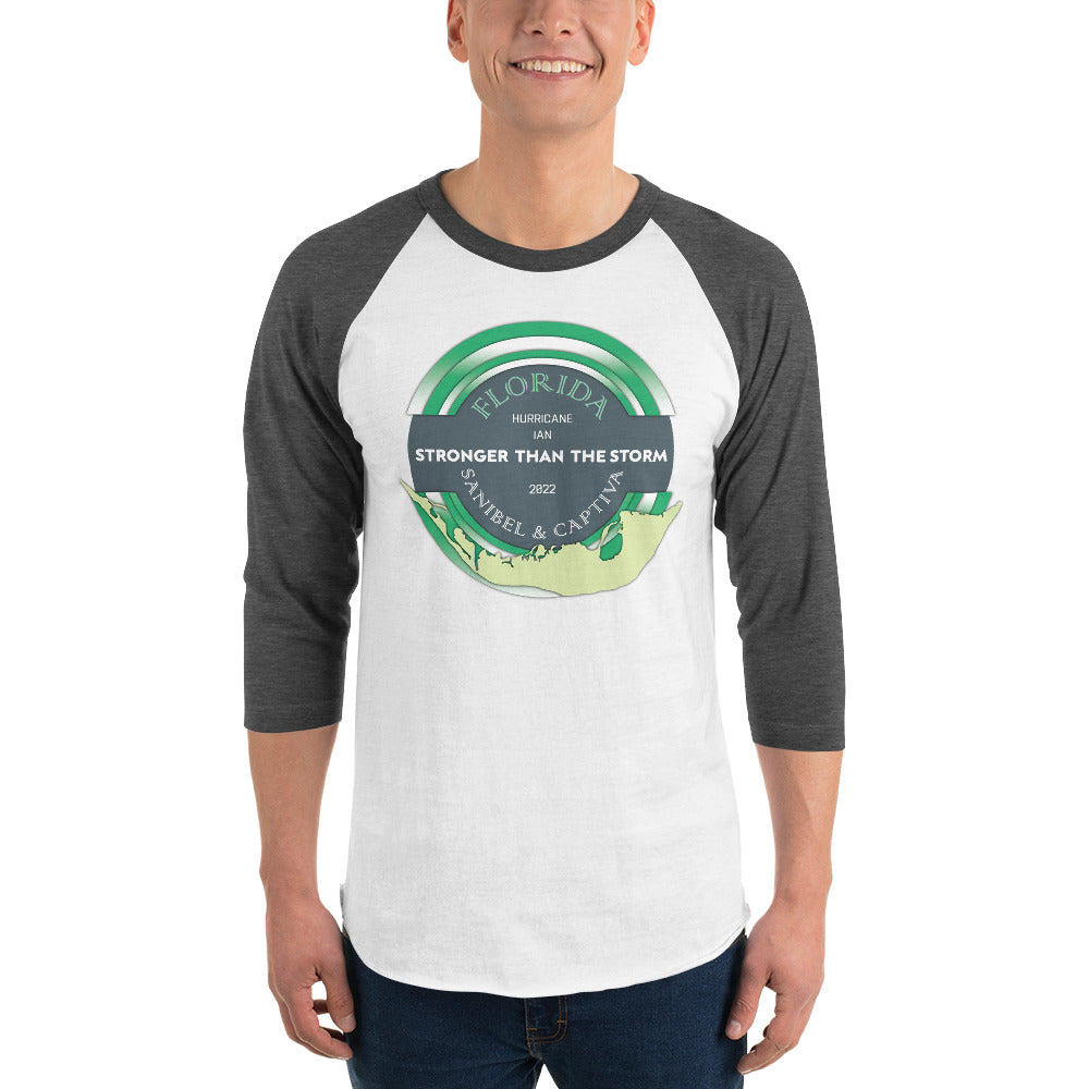 Sanibel Captiva Stronger Than The Storm 3/4 sleeve Shirt - True Green Design