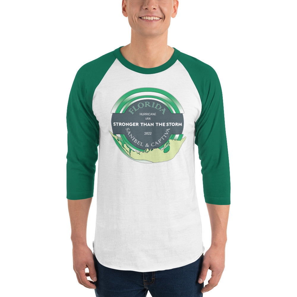 Sanibel Captiva Stronger Than The Storm 3/4 sleeve Shirt - True Green Design