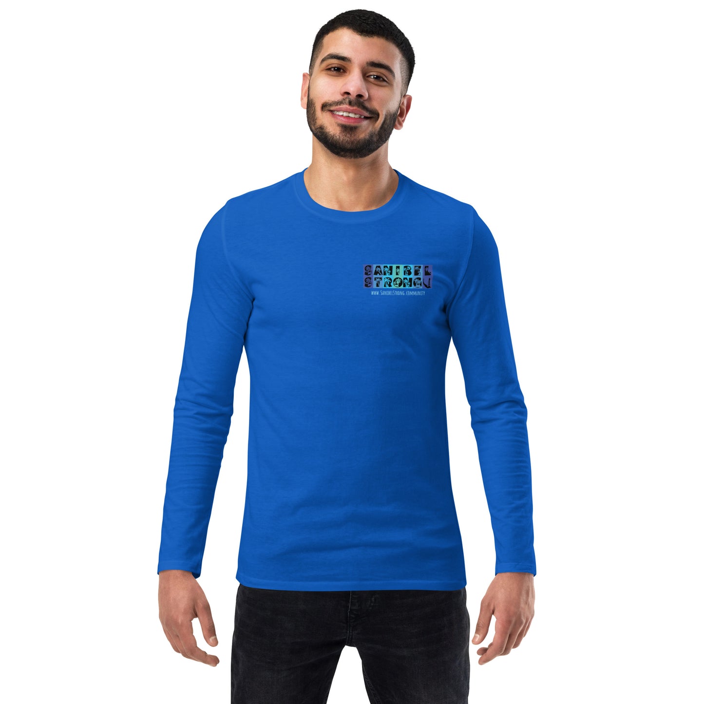 Sanibel Strong Long Sleeve Shirt - Palm Tree Lettering (2 sided design)