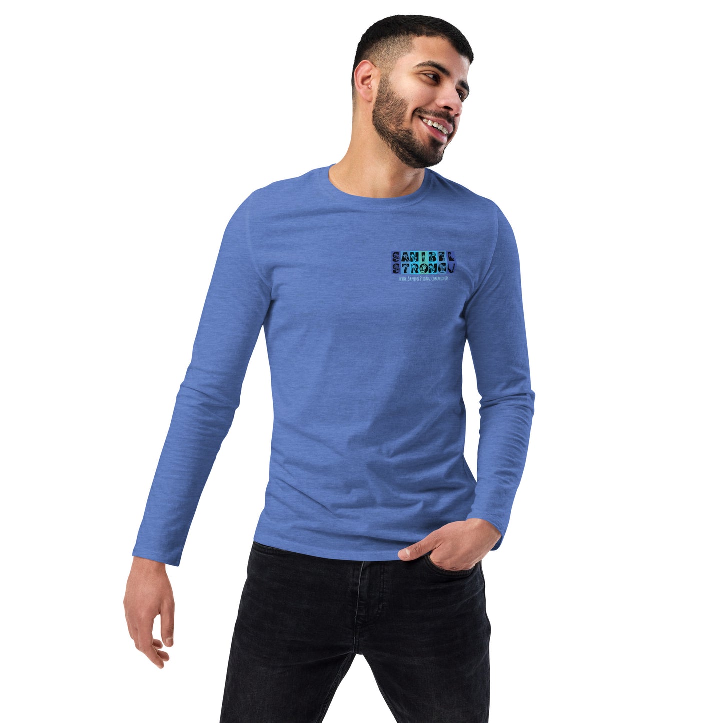 Sanibel Strong Long Sleeve Shirt - Palm Tree Lettering (2 sided design)