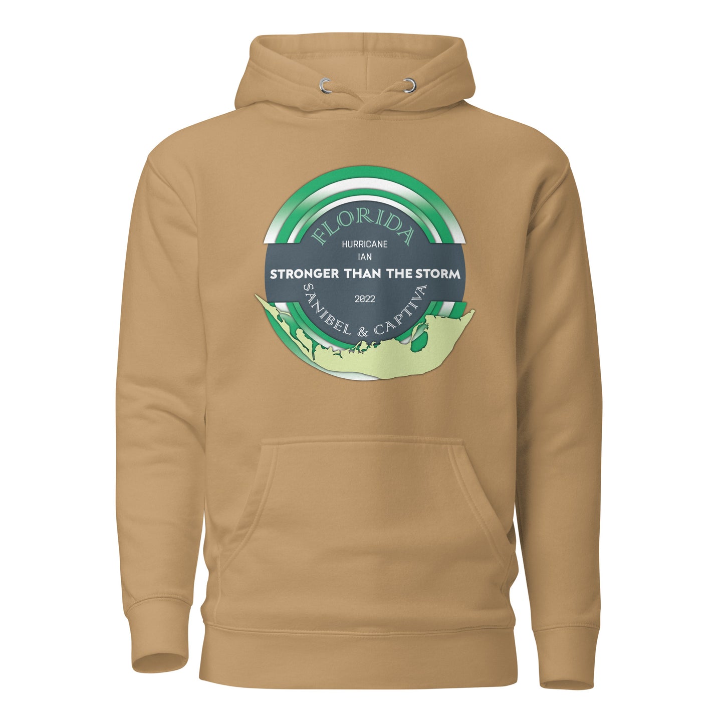 Sanibel Captiva Stronger Than The Storm Unisex Hoodie - True Green Design